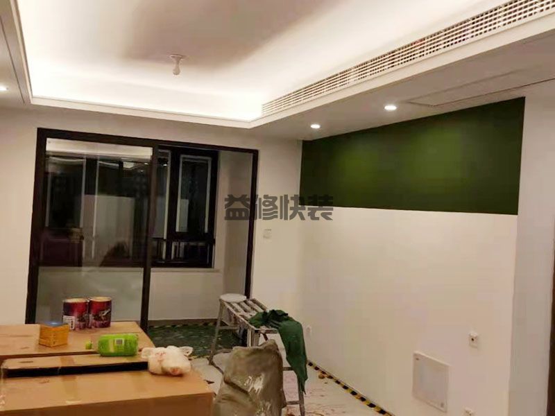 长沙开福区客厅墙面局部改色,水电改造